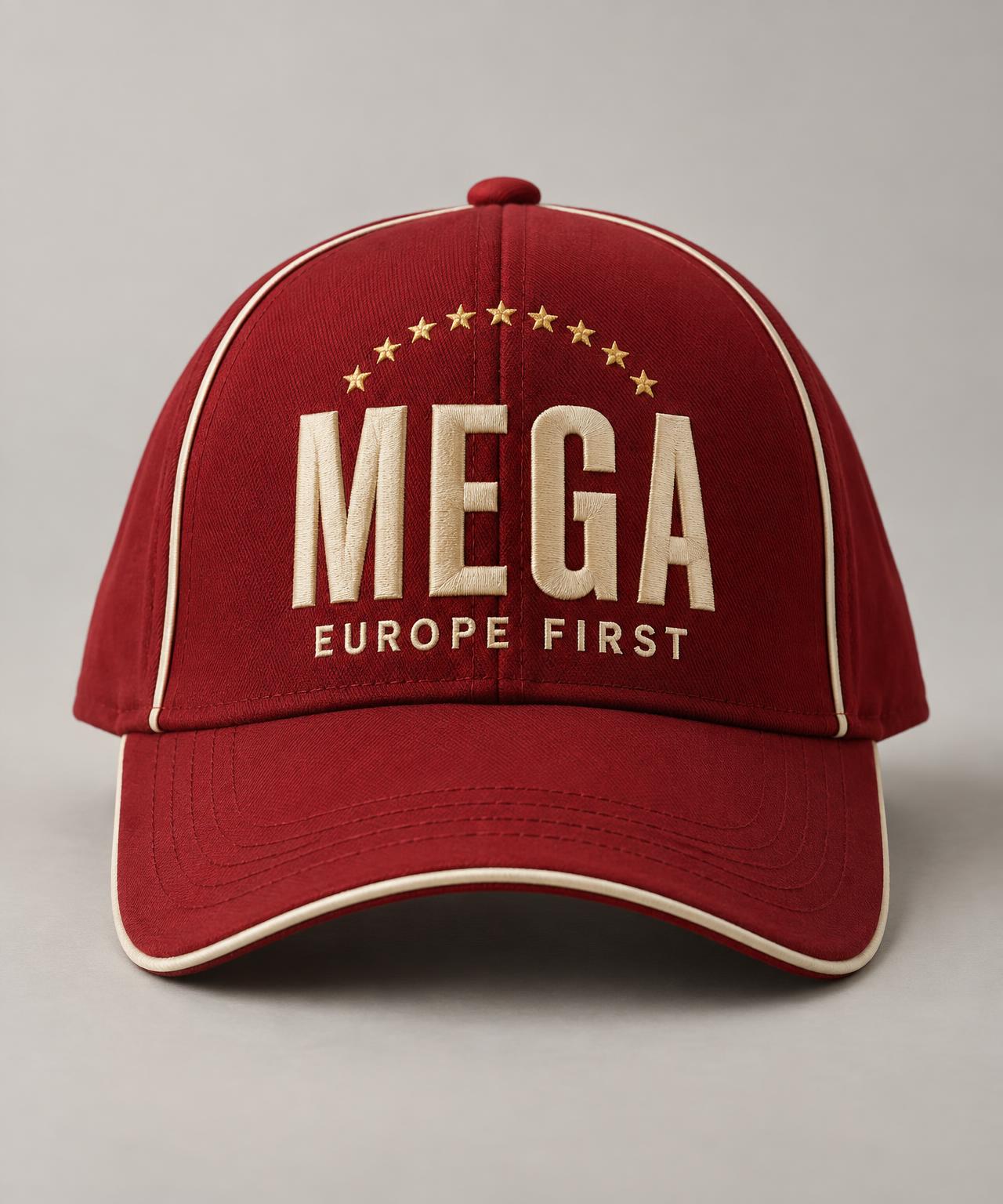 Red MEGA Europe First embroidered cap