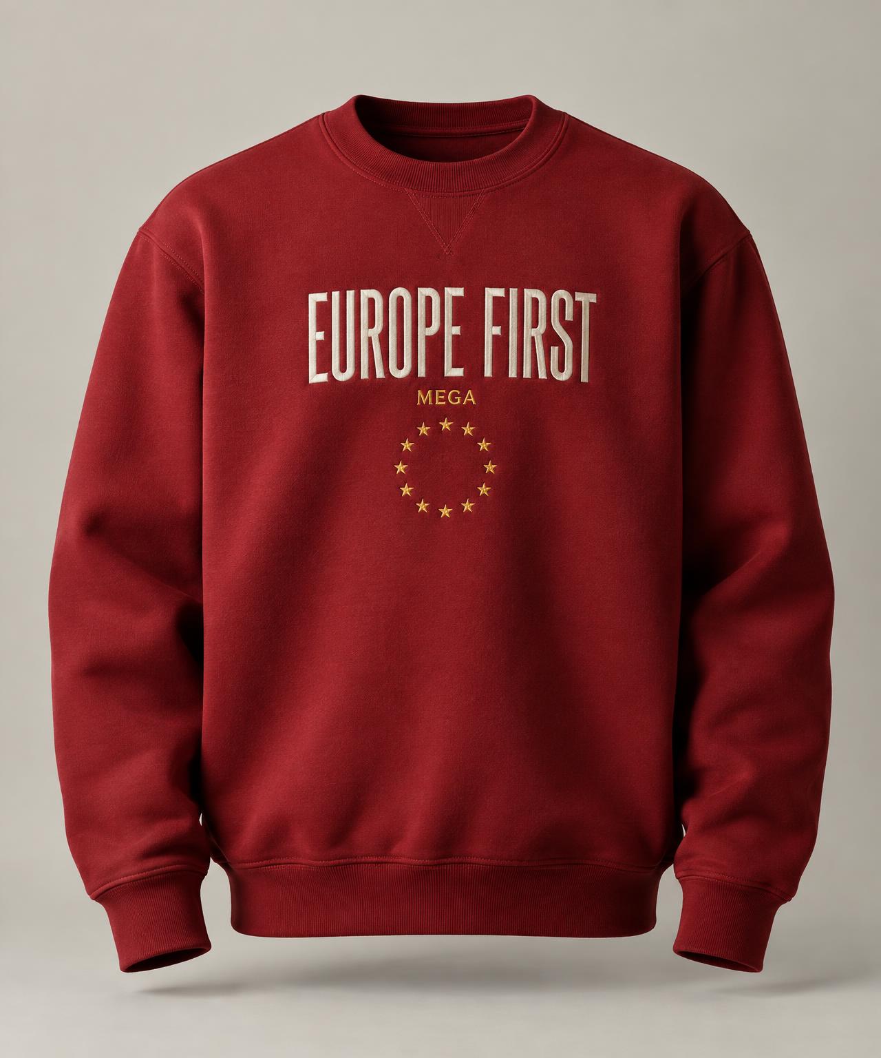 Red Europe First MEGA heavyweight crewneck
