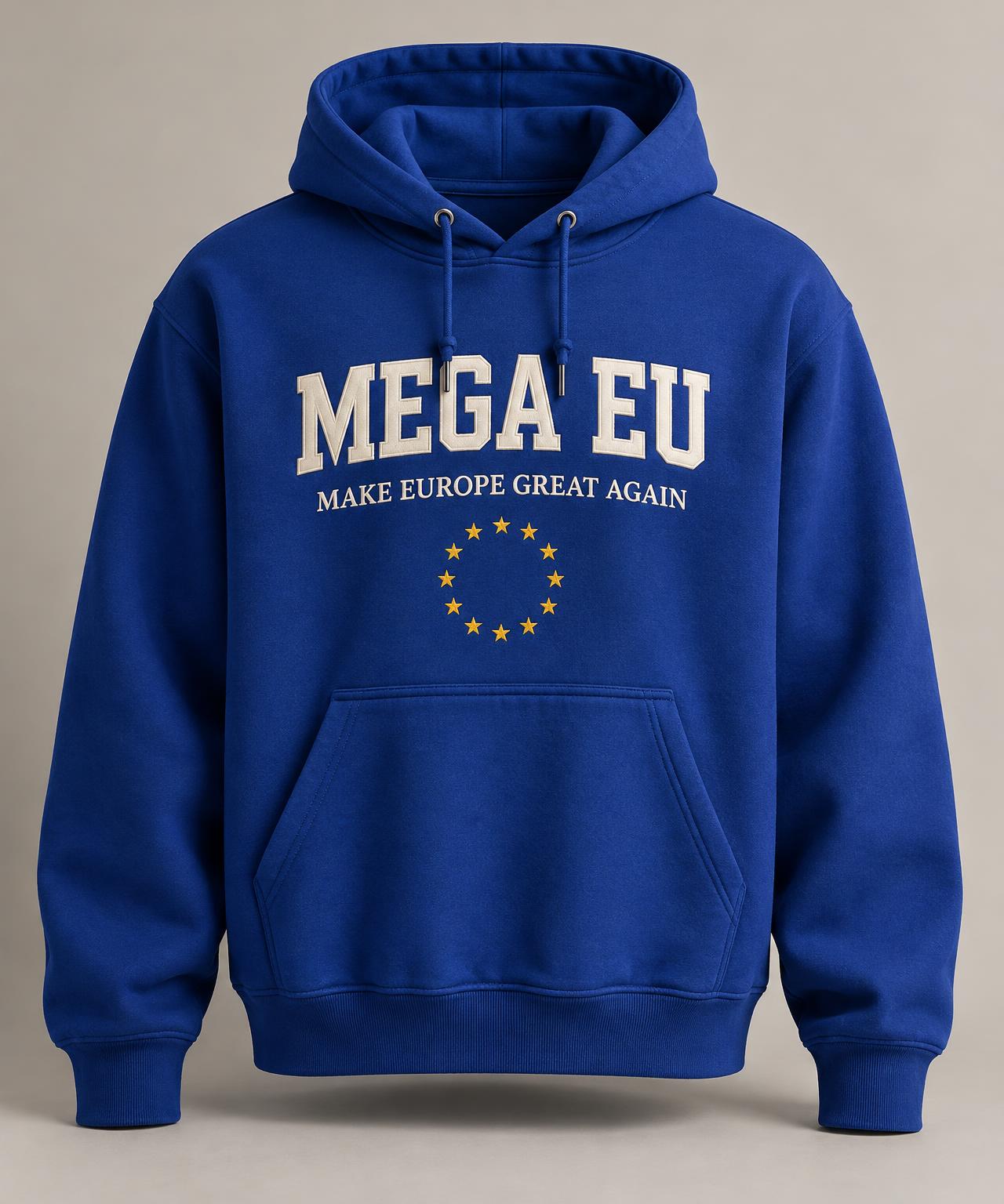 Royal blue MEGA EU Make Europe Great Again hoodie