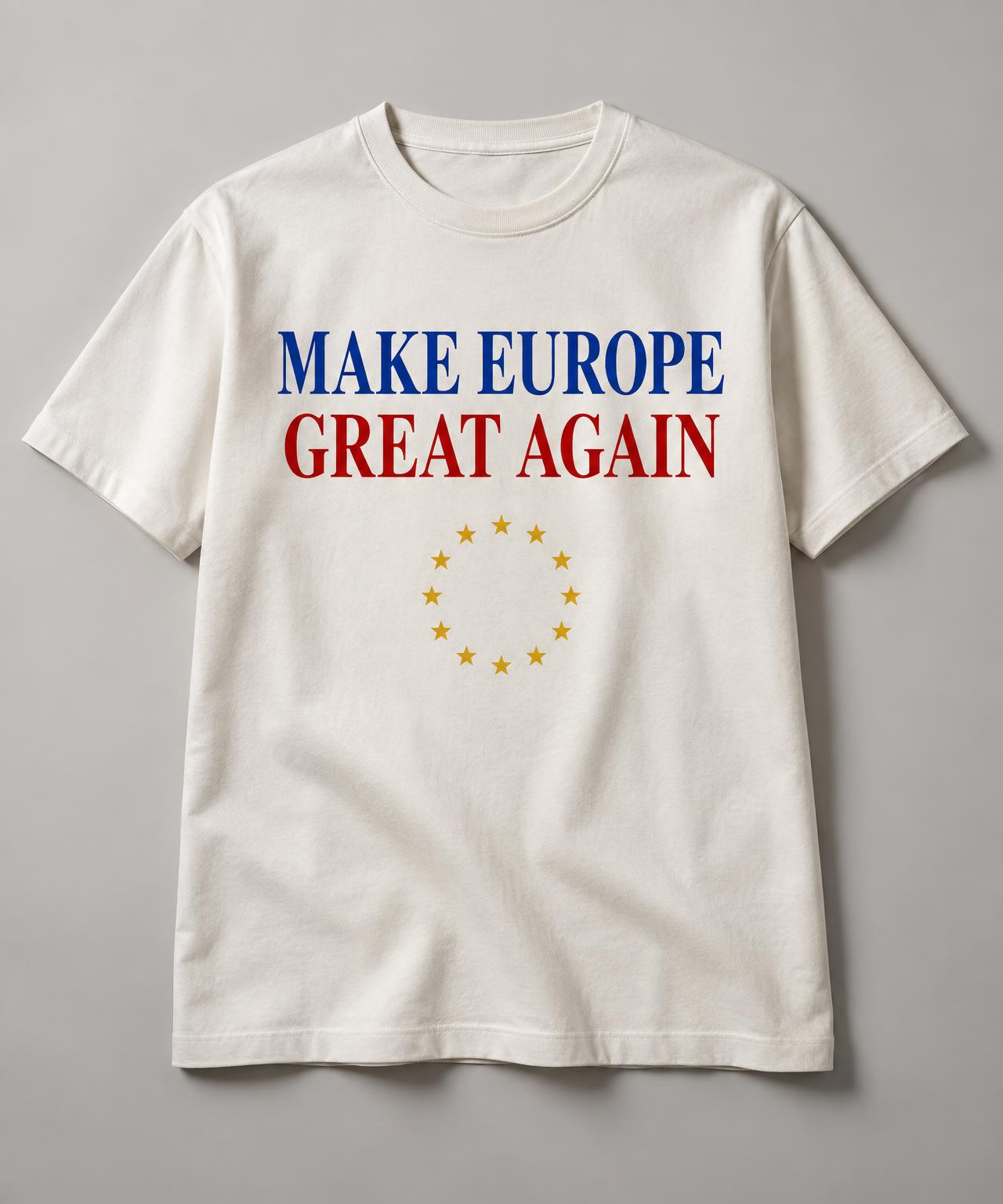 Ivory Make Europe Great Again heavyweight T-shirt