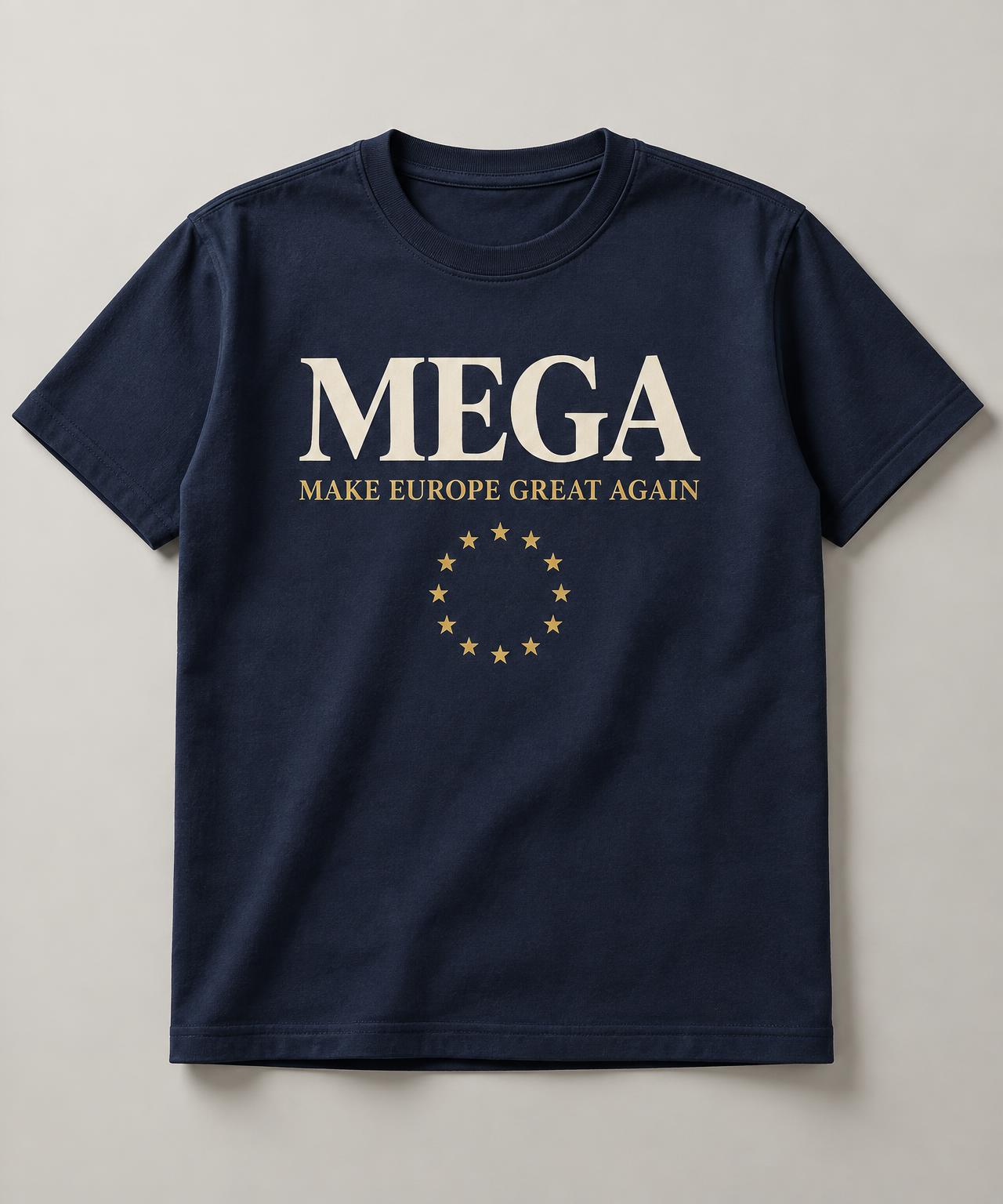 Navy MEGA Make Europe Great Again T-shirt