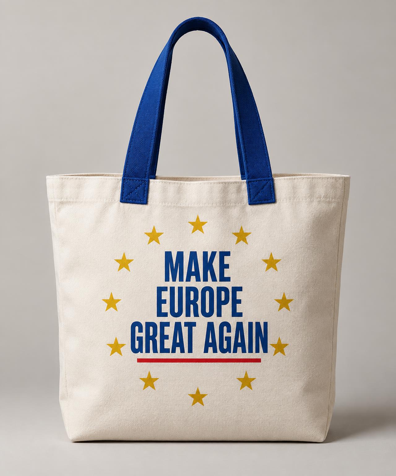 Natural canvas Make Europe Great Again tote bag